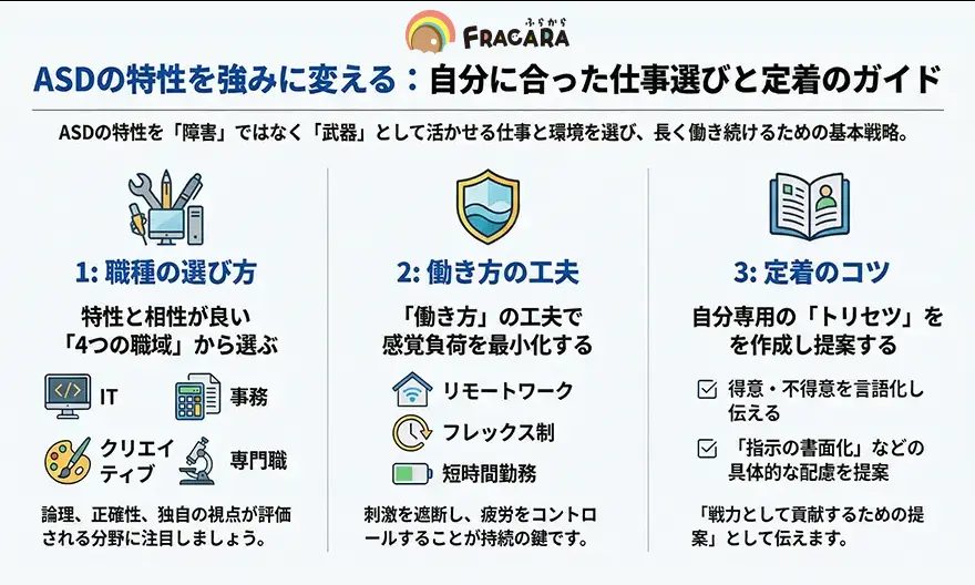 ASDの特性を強みに変える自分に合った仕事選びと定着のガイド