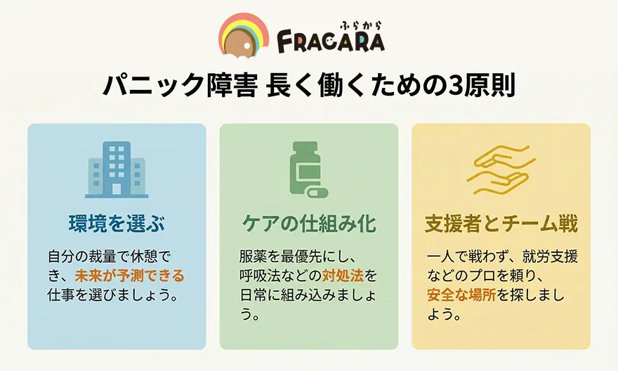 パニック障害長く働くための3原則