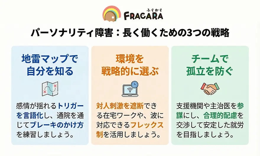 パーソナリティ障害長く働くための3つの戦略