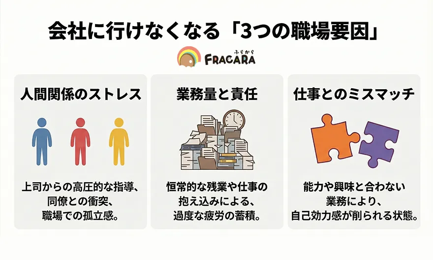 会社に行けなくなる背景にある3つの職場要因