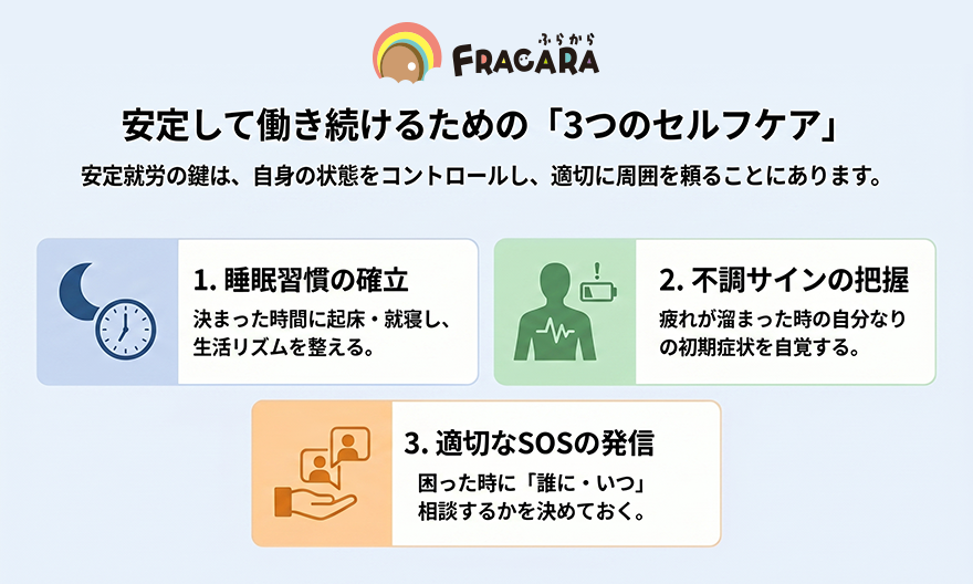 安定就労の3つのセルフケア