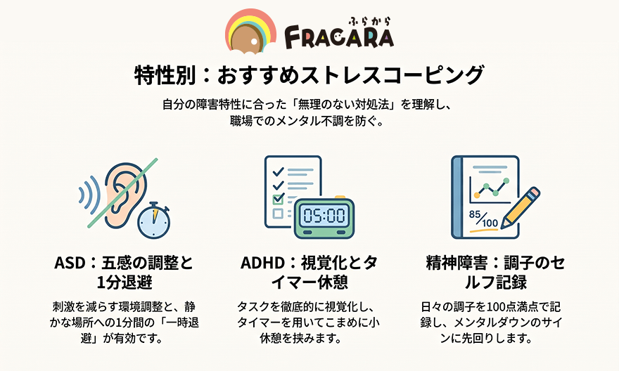特性別おすすめストレスコーピング法