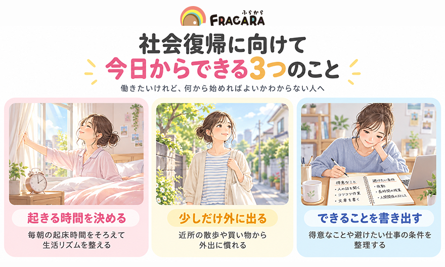 社会復帰に向けた3つの習慣